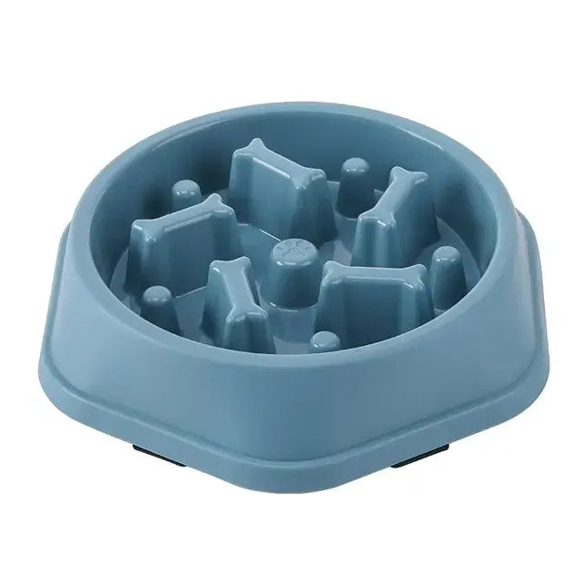 Plato para alimento de mascotas con figuras de huesos
