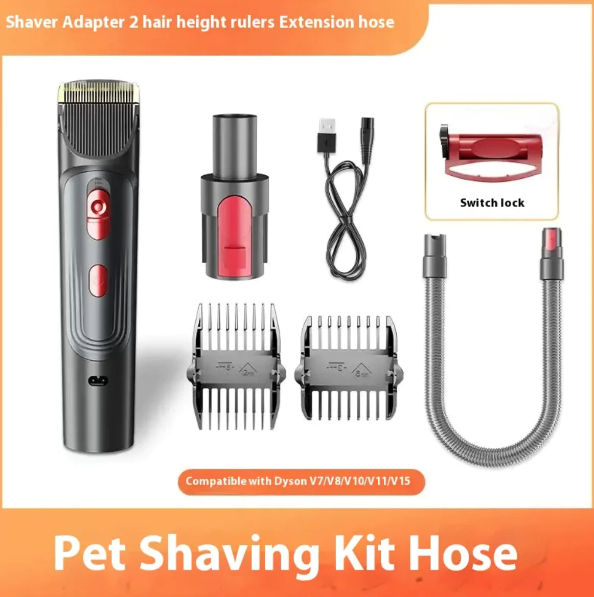 Kit Completo de Cepillo Afeitador para Mascotas Grooming