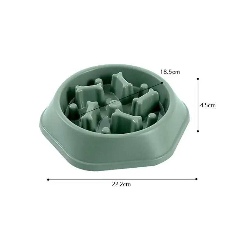Plato para alimento de mascotas con figuras de huesos