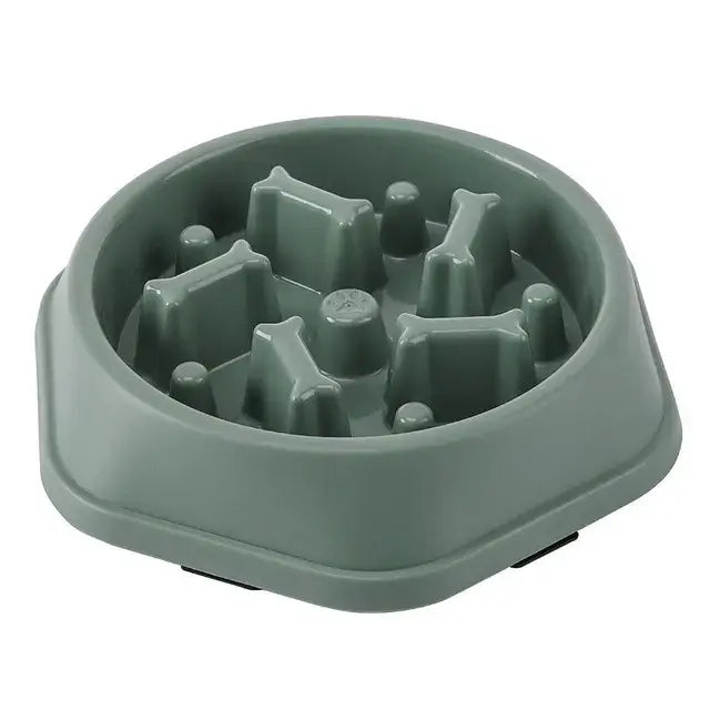 Plato para alimento de mascotas con figuras de huesos